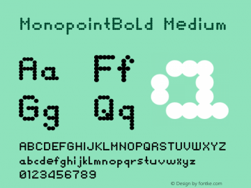 MonopointBold Medium Version 001.000图片样张
