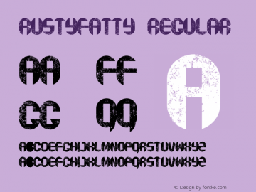 rustyfatty Regular Version 1.000 Font Sample