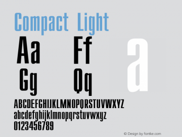 Compact Light Converted from d:\win\system\CMN_____.TF1 by ALLTYPE Font Sample