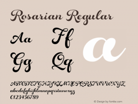 Rosarian Regular Version 1.000;com.myfonts.easy.laura-worthington.rosarian.bold.wfkit2.version.3ECL图片样张