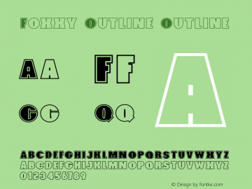 Foxxy Outline Outline 1.000 Font Sample