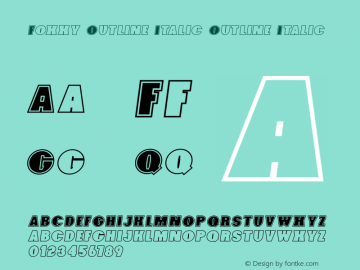 Foxxy Outline Italic Outline Italic 1.000图片样张