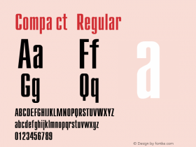 Compact Regular Converted from d:\windows\system\CMP59___.TF1 by ALLTYPE Font Sample