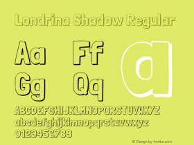 Londrina Shadow Regular Version 1.001 2011 Font Sample