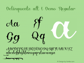 Delinquente alt I Demo Regular Version 001.000 Font Sample