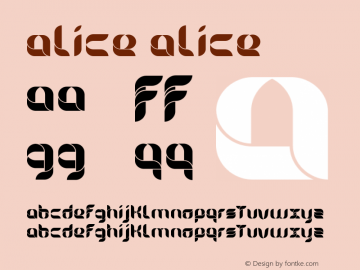 Alice Alice Unknown Font Sample