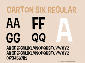 Carton Six Regular v1.1 - 1/7/2012 Font Sample