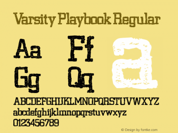 Varsity Playbook Regular Version 1.000 - DEMO Font Sample