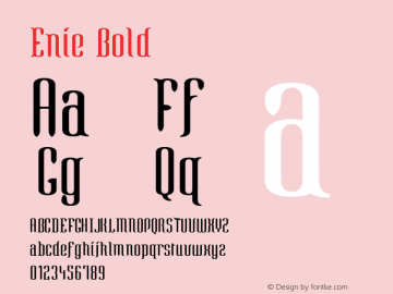 Enie Bold 1.000 Font Sample