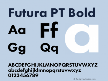 Futura PT Bold Version 1.007;com.myfonts.easy.paratype.futura-book.heavy.wfkit2.version.43VU Font Sample
