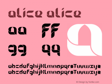 Alice Alice Version 1.0 Font Sample