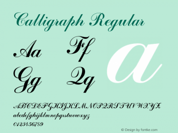Calligraph Regular 3.1图片样张