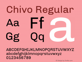 Chivo Regular Version 1.001 Font Sample