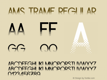 Ams Trame Regular Fontographer 4.7 26/01/12 FG4M­0000002045 Font Sample