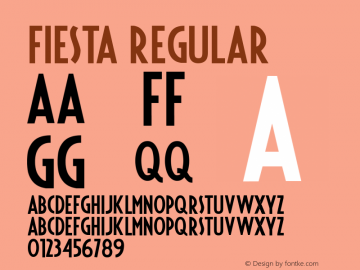 Fiesta Regular Version 1.0 Font Sample