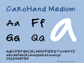 CaroHand Medium Version 001.000 Font Sample