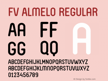 FV Almelo Regular Version 001.000 Font Sample