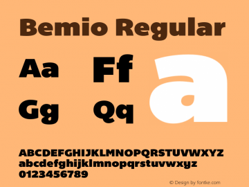 Bemio Regular 001.001图片样张