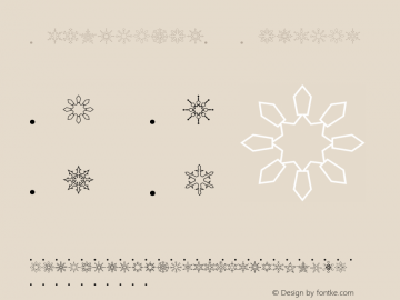 Snowflakes2 Regular Unknown Font Sample