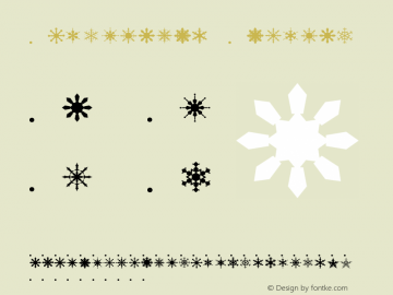 Snowflakes Regular Unknown Font Sample