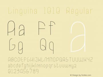 Linguina 1010 Regular Version 1.000;PS 001.001;hotconv 1.0.56图片样张