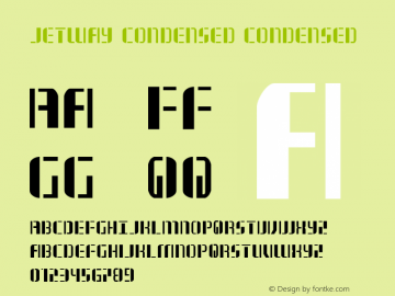 Jetway Condensed Condensed 001.000 Font Sample