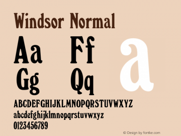 Windsor Normal 3.1 Font Sample