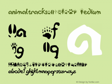 animaltracksPQSEWVRZ Medium Version 001.000 Font Sample