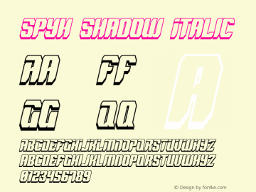 Spyh Shadow Italic 2.1 - Feb 2012图片样张