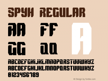 Spyh Regular 2.1 - Feb 2012 Font Sample