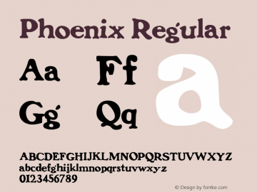 Phoenix Regular Brendel            :18.07.1995 Font Sample