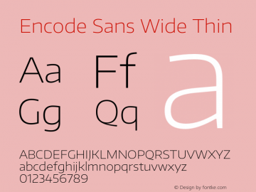 Encode Sans Wide Thin Version 1.000图片样张