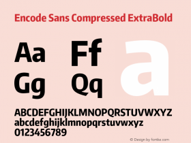 Encode Sans Compressed ExtraBold Version 1.000图片样张