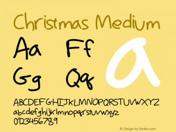 Christmas Medium Version 001.000 Font Sample