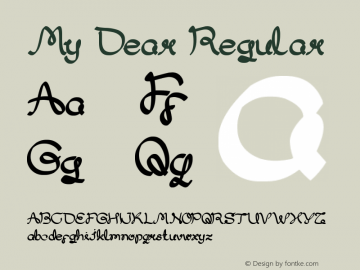 My Dear Regular Version 1.00 February 12, 2012, initial release图片样张