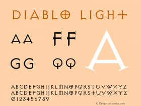 Diablo Light Altsys Fontographer 4.0.2 4/26/96 Font Sample