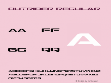 Outrider Regular 001.000 Font Sample