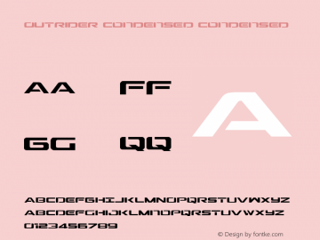 Outrider Condensed Condensed 001.000 Font Sample