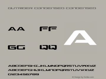 Outrider Condensed Condensed 001.000 Font Sample