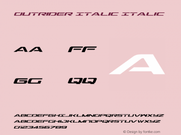 Outrider Italic Italic 001.000图片样张