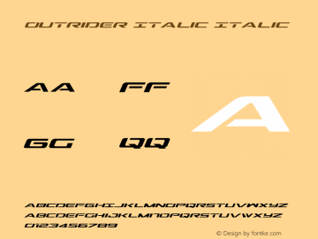 Outrider Italic Italic 001.100图片样张