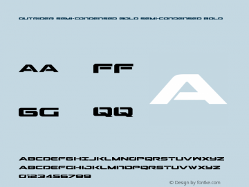 Outrider Semi-Condensed Bold Semi-Condensed Bold 001.100 Font Sample