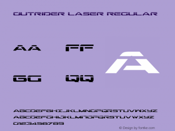 Outrider Laser Regular 001.000 Font Sample