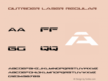 Outrider Laser Regular 001.000 Font Sample