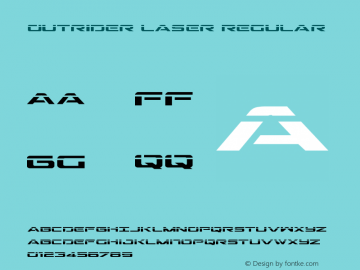 Outrider Laser Regular 001.100 Font Sample