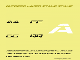 Outrider Laser Italic Italic 001.000 Font Sample