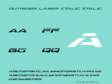 Outrider Laser Italic Italic 001.100 Font Sample