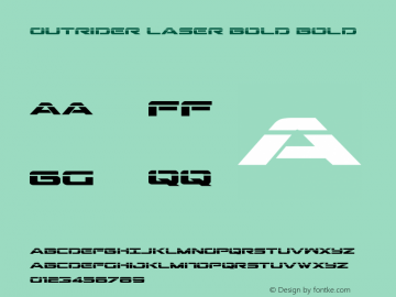 Outrider Laser Bold Bold 001.000 Font Sample