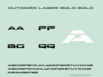 Outrider Laser Bold Bold 001.100 Font Sample