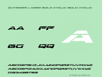 Outrider Laser Bold Italic Bold Italic 001.000图片样张